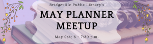 May 9th Planner Meetup