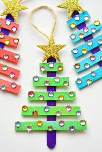 Popsicle Stick Christmas Trees