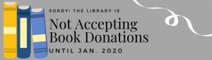 not accepting book donations