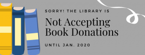Not Accepting Book Donations